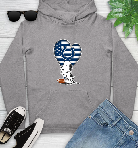 Indianapolis Colts NFL Football The Peanuts Movie Adorable Snoopy Youth Hoodie 6