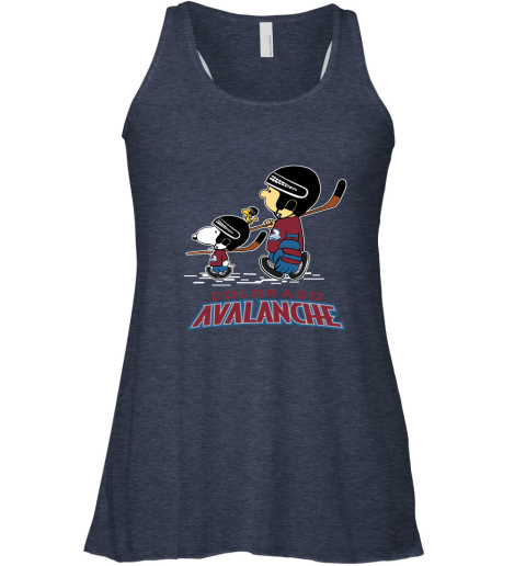Let's Play Colorado Avalanche Ice Hockey Snoopy NHL Racerback Tank