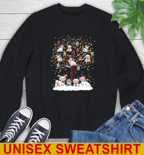 Maltese dog pet lover light christmas tree shirt 25