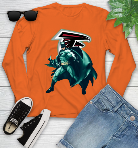 NFL Batman Football Sports Atlanta Falcons Youth Long Sleeve 4