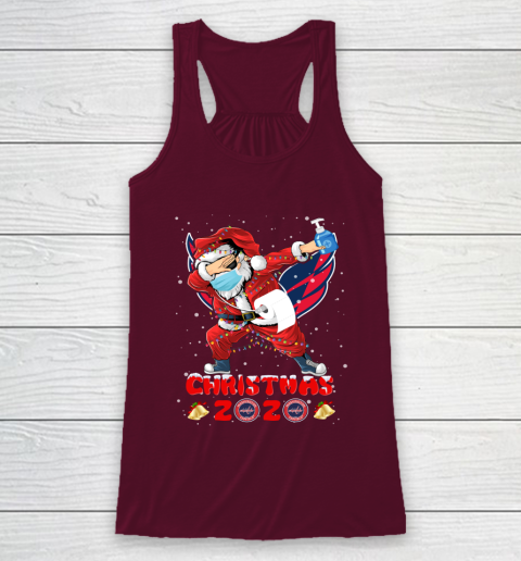 Washington Capitals Funny Santa Claus Dabbing Christmas 2020 NHL Racerback Tank 2