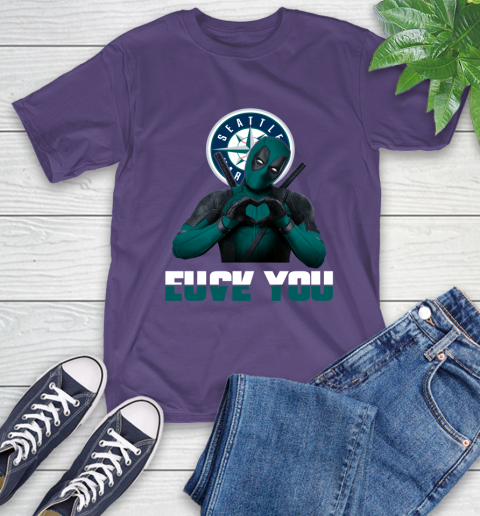 MLB Seattle Mariners Deadpool Love You Fuck You Baseball Sports T-Shirt 5