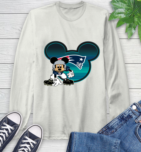 NFL New England Patriots Mickey Mouse Disney Football T Shirt Long Sleeve T-Shirt 12