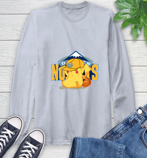 NBA Pikachu Basketball Sports Denver Nuggets Long Sleeve T-Shirt 6