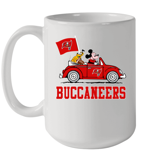 NFL Football Tampa Bay Buccaneers Pluto Mickey Driving Disney Shirt Ceramic Mug 15oz