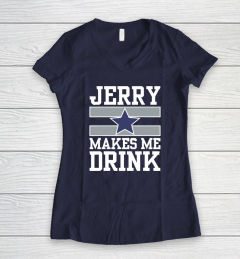 Jerry Makes Me Drink Women's V-Neck T-Shirt 7