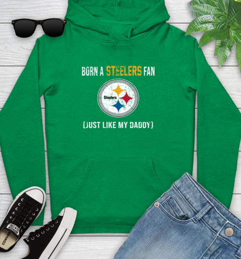 NFL Pittsburgh Steelers Football Loyal Fan Just Like My Daddy Shirt Youth Hoodie 7