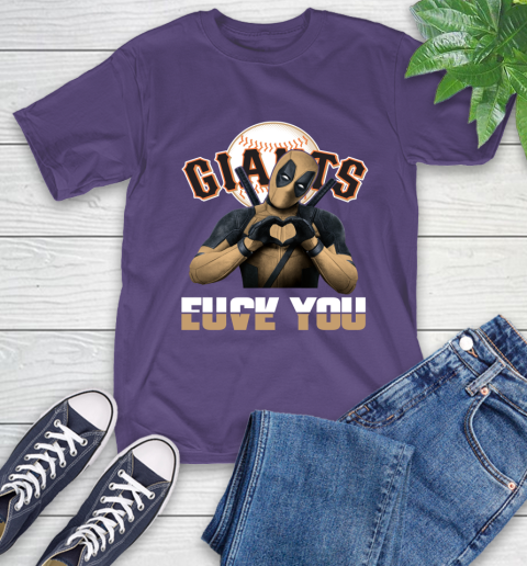 MLB San Francisco Giants Deadpool Love You Fuck You Baseball Sports T-Shirt 5