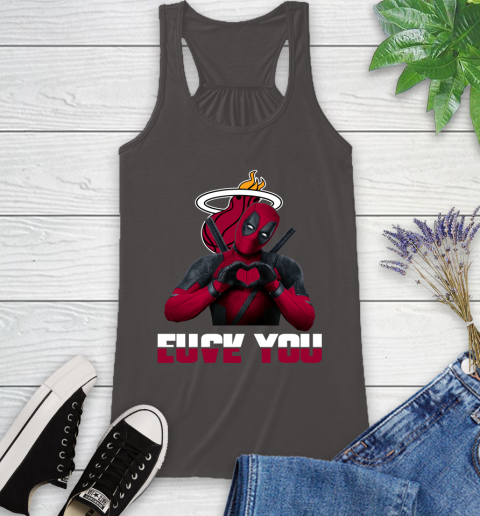 NBA Miami Heat Deadpool Love You Fuck You Basketball Sports Racerback Tank 11