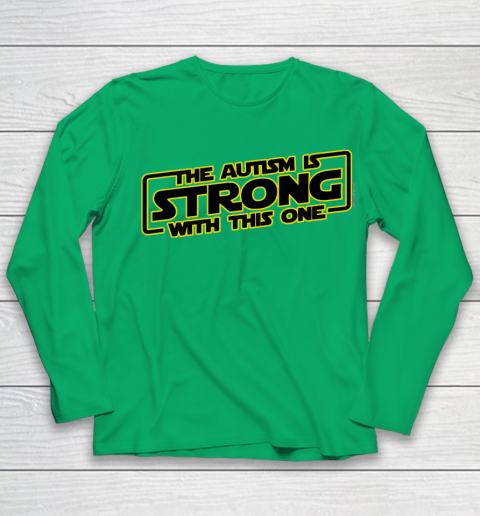 The Autism Is Strong With This One Autism Awareness Youth Long Sleeve 4