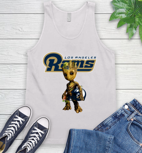 Los Angeles Rams NFL Football Groot Marvel Guardians Of The Galaxy Tank Top