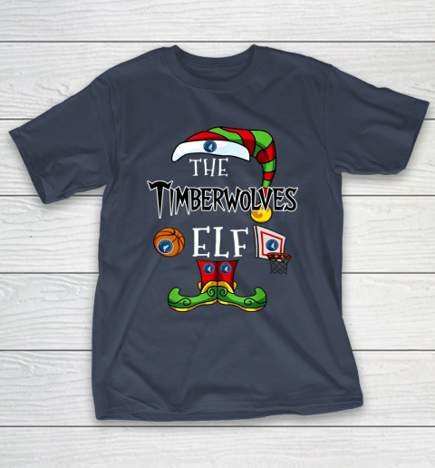 Minnesota Timberwolves Christmas ELF Funny NBA T-Shirt 3