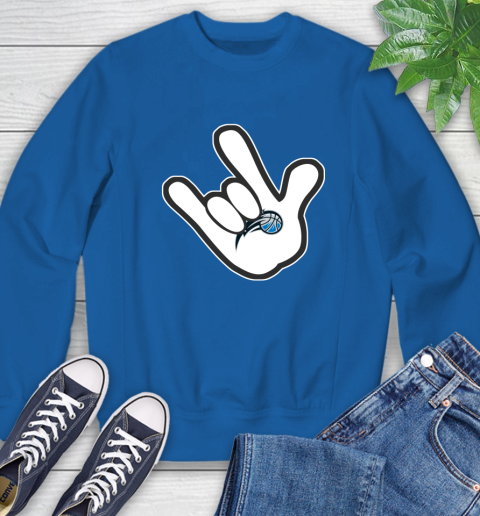 Orlando Magic NBA Basketball Mickey Rock Hand Disney Sweatshirt 8