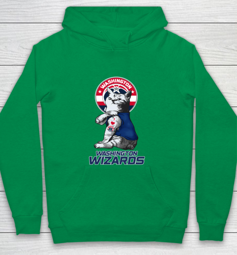 NBA Basketball My Cat Loves Washington Wizards Youth Hoodie 4