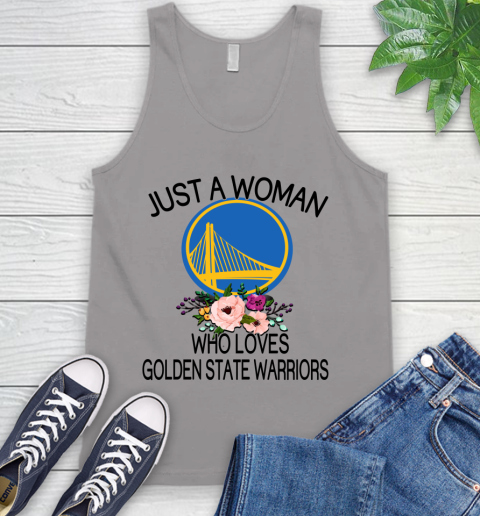 NBA Just A Woman Who Loves Golden State Warriors Basketball Sports Tank Top 2