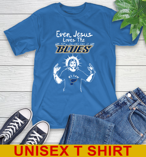 St.Louis Blues NHL Hockey Even Jesus Loves The Blues Shirt T-Shirt