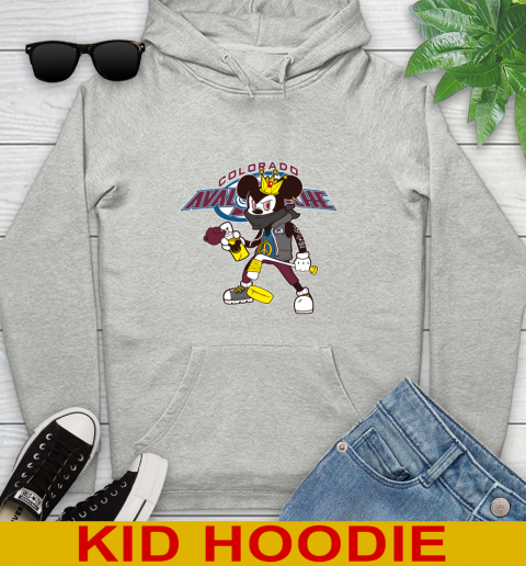 Colorado Avalanche NHL Hockey Mickey Peace Sign Sports Youth Hoodie