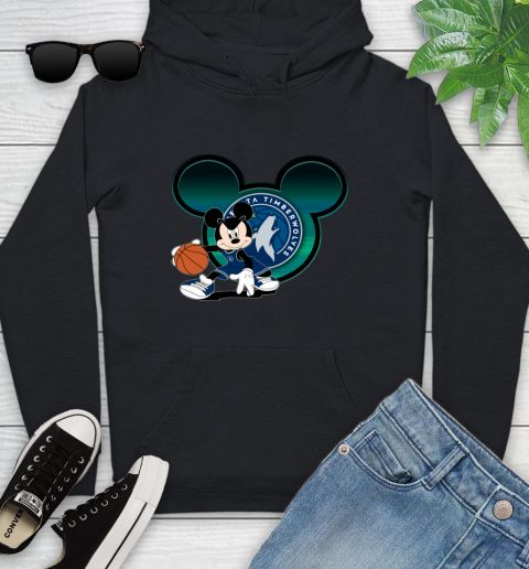 NBA Minnesota Timberwolves Mickey Mouse Disney Basketball Youth Hoodie 2