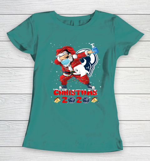 Los Angeles Rams Funny Santa Claus Dabbing Christmas 2020 NFL Women's T-Shirt 10