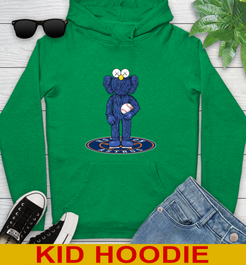 MLB Baseball Houston Astros Kaws Bff Blue Figure Shirt Youth Hoodie 8