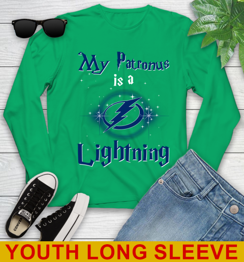 NHL Hockey Harry Potter My Patronus Is A Tampa Bay Lightning Youth Long Sleeve 7