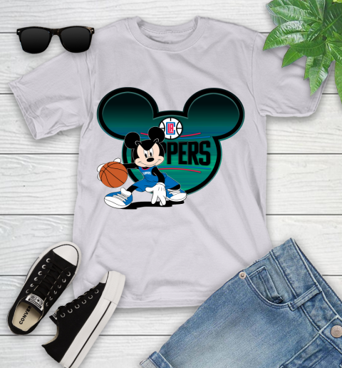 NBA LA Clippers Mickey Mouse Disney Basketball Youth T-Shirt 4