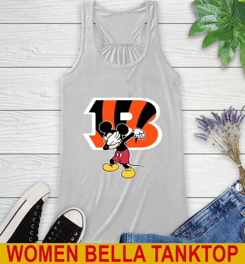 Cincinnati Bengals NFL Football Dabbing Mickey Disney Sports Racerback Tank