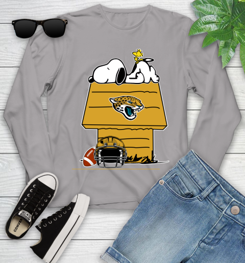 Jacksonville Jaguars NFL Football Snoopy Woodstock The Peanuts Movie Youth Long Sleeve 5
