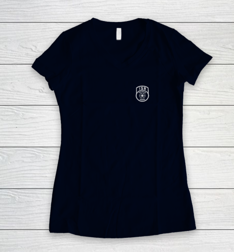 Tactical ISB Squad (print on front and back) Women's V-Neck T-Shirt 2