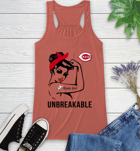 MLB Cincinnati Reds Girl Unbreakable Baseball Sports Racerback Tank 2
