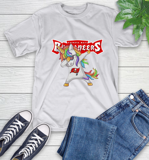 Tampa Bay Buccaneers NFL Football Funny Unicorn Dabbing Sports T-Shirt 24