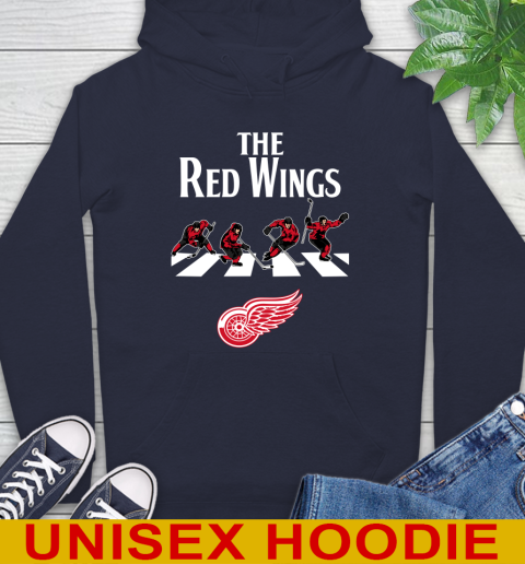 NHL Hockey Detroit Red Wings The Beatles Rock Band Shirt Hoodie 3