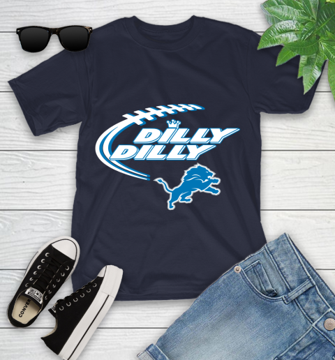 NFL Detroit Lions Dilly Dilly Football Sports Youth T-Shirt 3