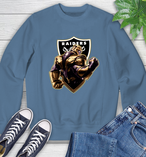 NFL Thanos Avengers Endgame Football Sports Oakland Raiders Sweatshirt 7