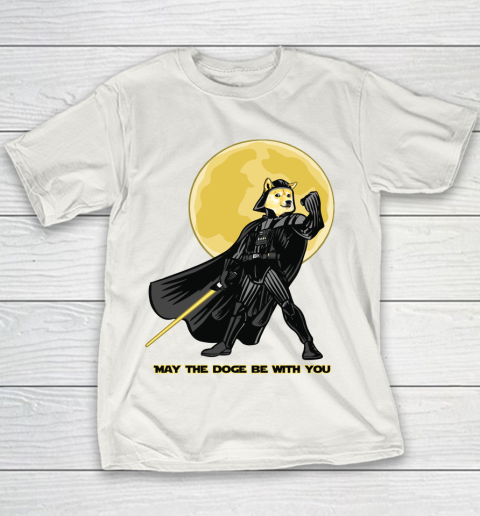 Dogecoin Star Wars Dark Vader DOGE WARS Funny Youth T-Shirt