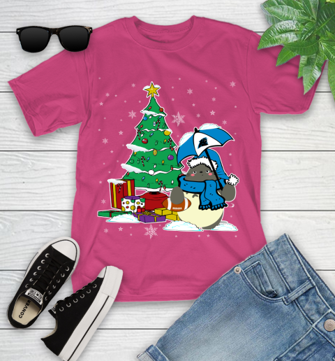 Carolina Panthers NFL Football Cute Tonari No Totoro Christmas Sports Youth T-Shirt 11