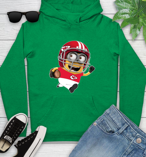 NFL Kansas City Chiefs Minions Disney Football Sports Youth Hoodie 7