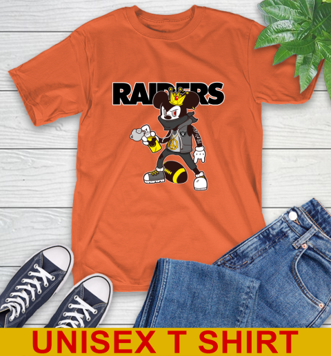 Oakland Raiders NFL Football Mickey Peace Sign Sports T-Shirt 5