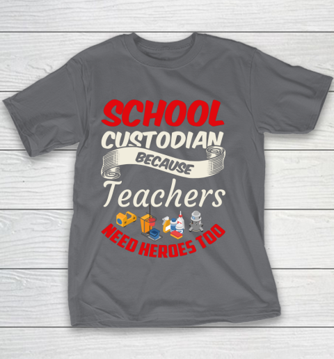 School Custodian Shirt Jokey Funny Saying Custodian Youth T-Shirt 5