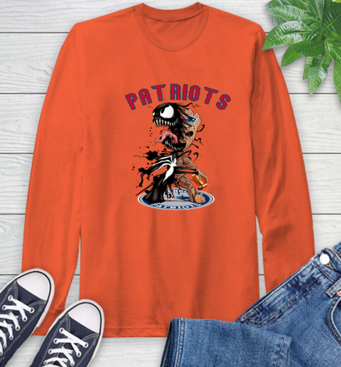 NFL New England Patriots Football Venom Groot Guardians Of The Galaxy Long Sleeve T-Shirt 5