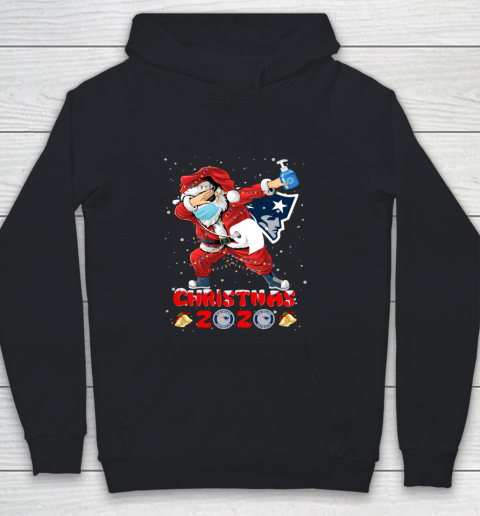 New England Patriots Funny Santa Claus Dabbing Christmas 2020 NFL Youth Hoodie