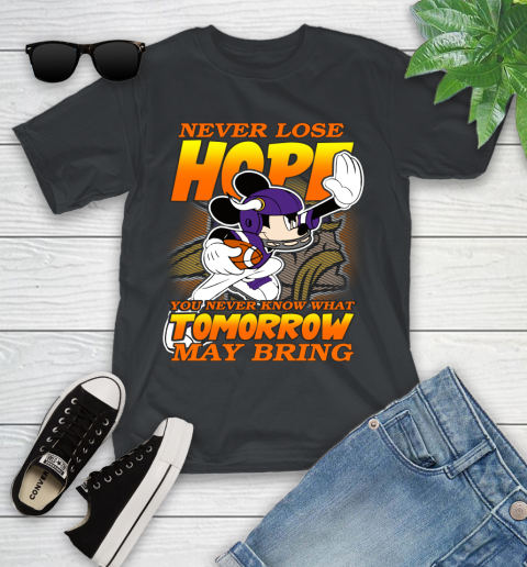 Minnesota Vikings NFL Football Mickey Disney Never Lose Hope Youth T-Shirt