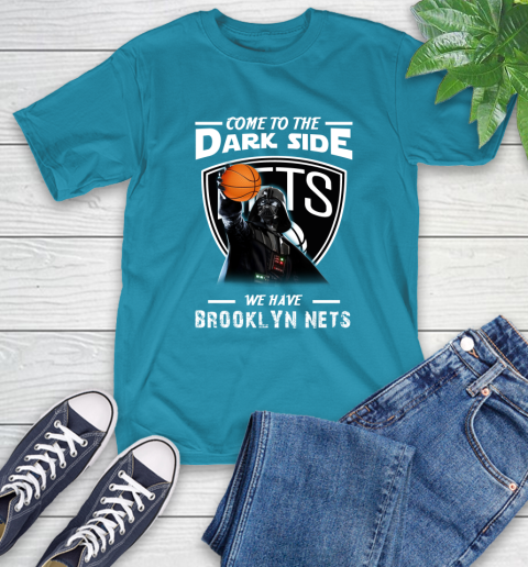 NBA Come To The Dark Side We Have Brooklyn Nets Star Wars Darth Vader Basketball T-Shirt 9