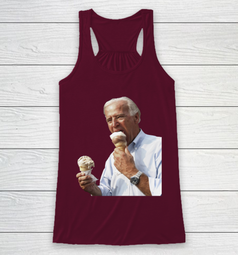 Joe Biden Eating Ice Cream Racerback Tank 2