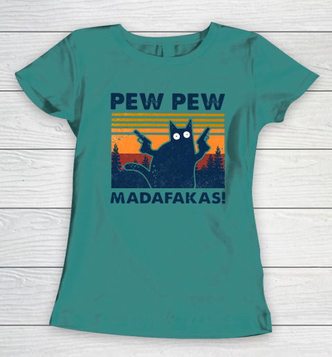 Cat Pew Pew Madafakas Vintage Women's T-Shirt 10