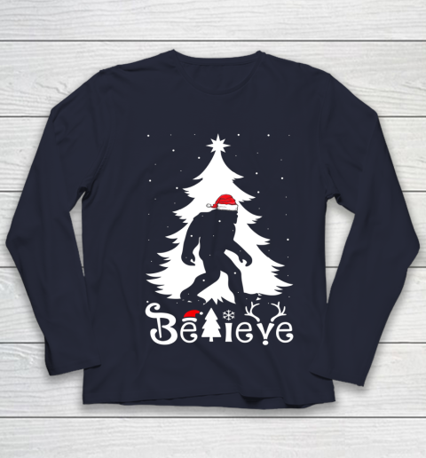 Bigfoot Christmas Gifts For Men Boys Girls Funny Christmas Youth Long Sleeve 2