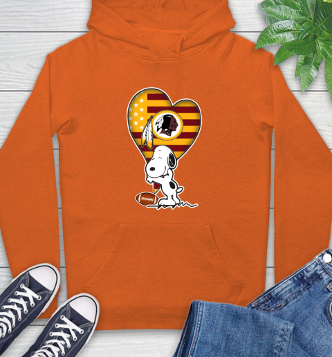 Washington Redskins NFL Football The Peanuts Movie Adorable Snoopy Hoodie 5