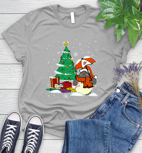 Baltimore Orioles MLB Baseball Cute Tonari No Totoro Christmas Sports Women's T-Shirt 5