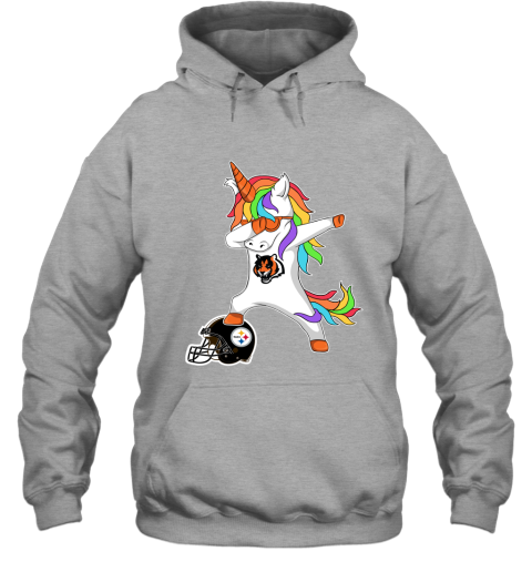 Football Dabbing Unicorn Steps On Helmet Cincinnati Bengals Hoodie