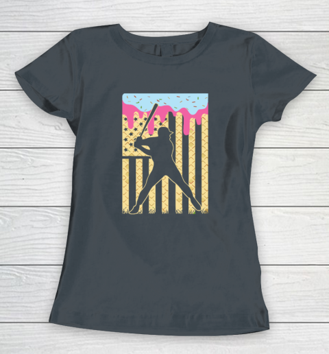 Baseball Ice Cream Drip Women's T-Shirt 3
